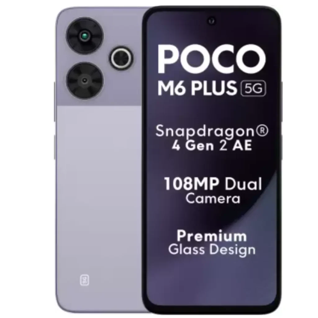 Top 5 Android Phones Under ₹20,000 : POCO M6 Plus 5G (Misty Lavender)