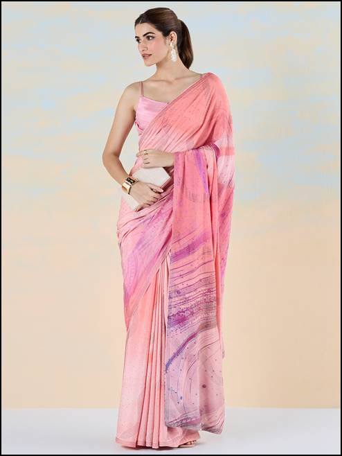 20 Best Diwali Gift Picks: Thoughtful and Unique Ideas for All Your Loved Ones , Pastel Elegance: The Glittering Pastels Saree